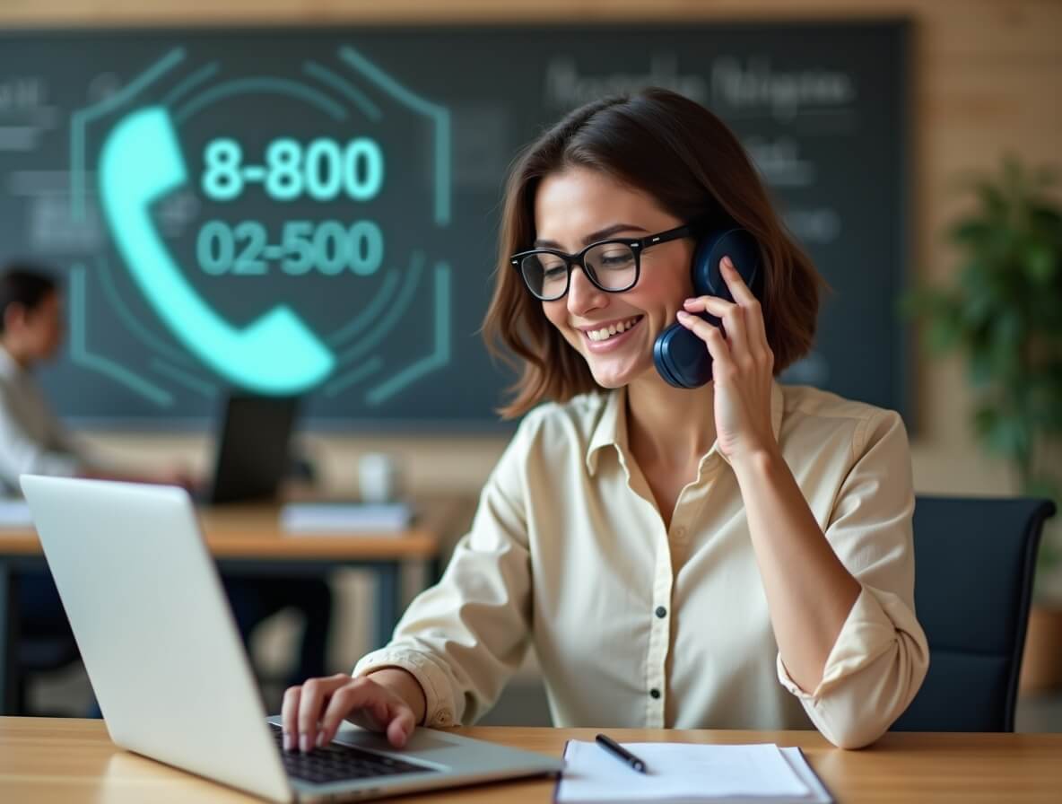 Номер 8-800 многоканальный: все звонки поступают на один номер, а затем распределяются по филиалам и отделам.