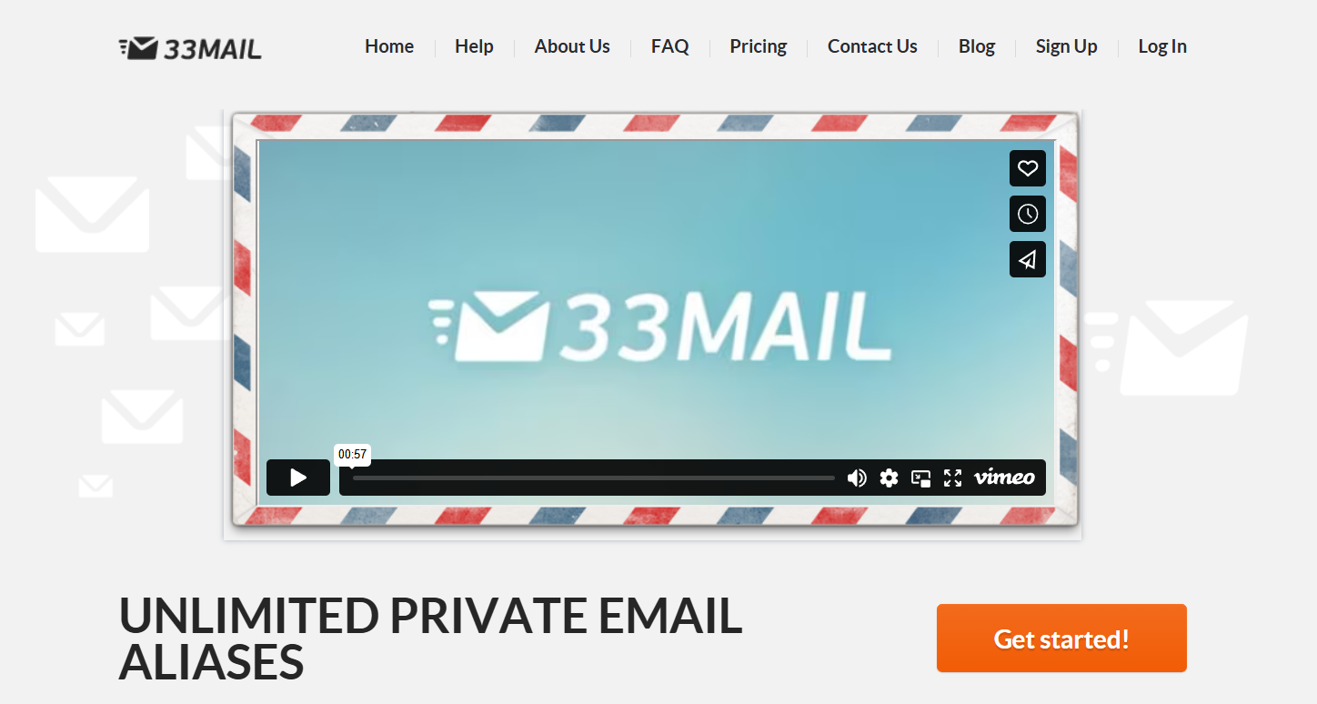 Сервис для создания временной почты 33mail