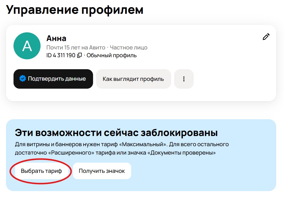 Для бизнеса на Авито предусмотрены профессиональные тарифы с расширенным функционалом. Чтобы организовать полноценный канал продаж для бизнеса, нужно сменить статус