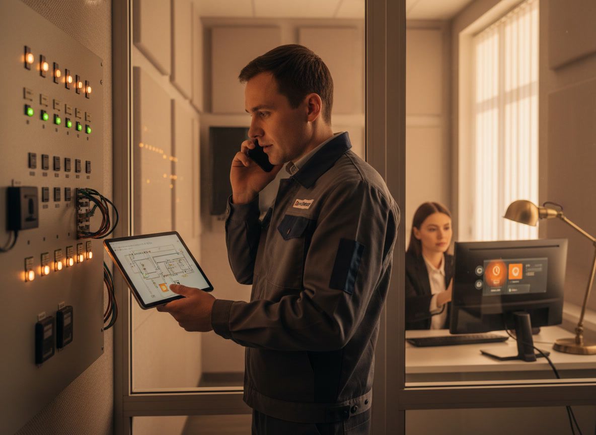 Сотрудник управляющей компании на выезде остается с мобильным телефоном в корпоративной сети и принимает звонки на рабочий номер телефона